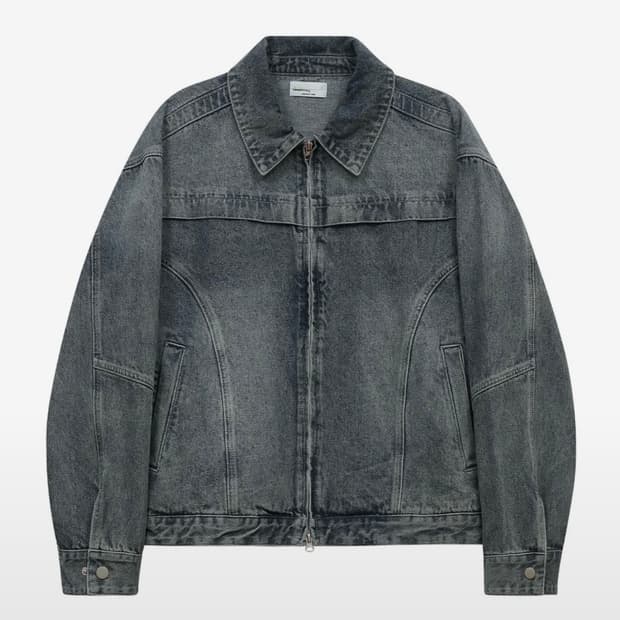 스탠다드에러 빈티지 워시드 레이서 데님 자켓