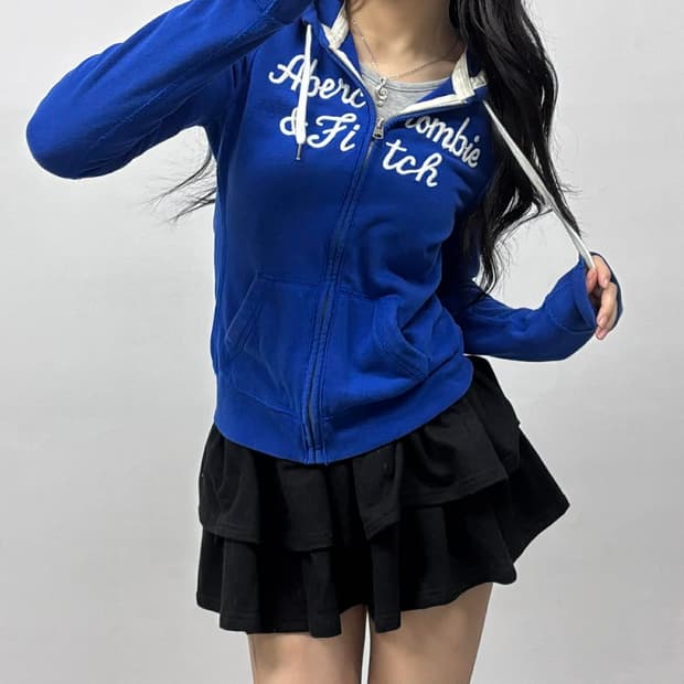 아베크롬비 y2k 여리핏 걸즈 후드집업 희귀져지(S)