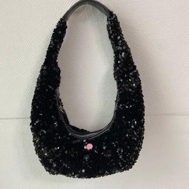 코이무이 스팽글 가방 블랙