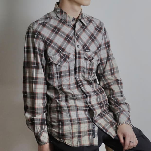 디젤 플레이드 워크셔츠 L 