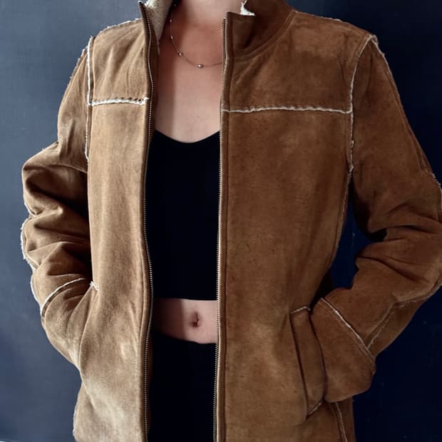 올드갭 리얼 스웨이드 시어링 자켓