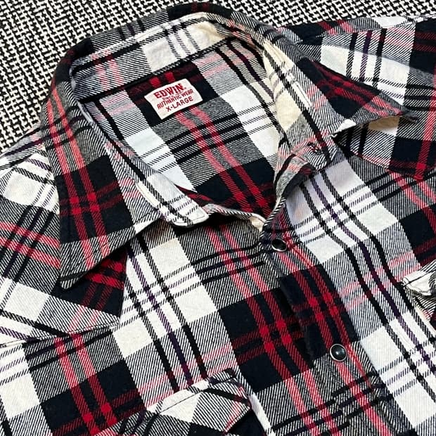 에드윈 체크 웨스턴 셔츠