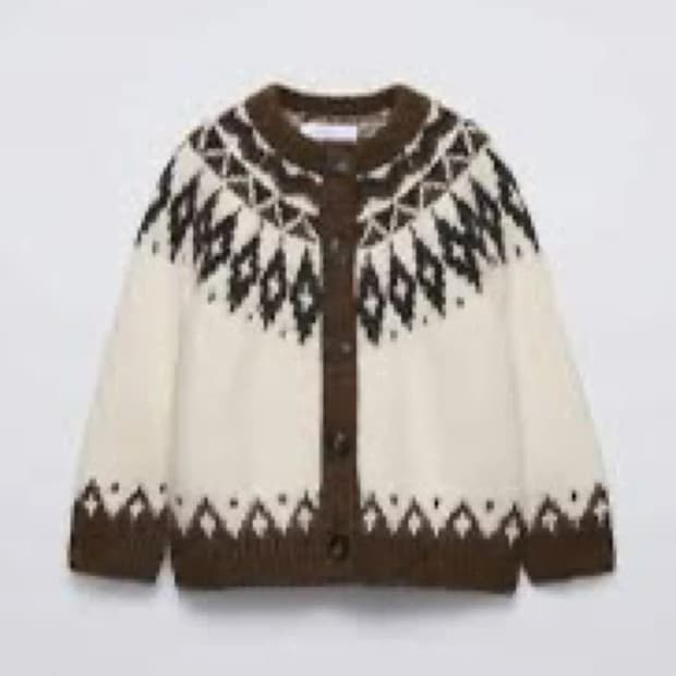 자라 자카드 노르딕 니트 가디건