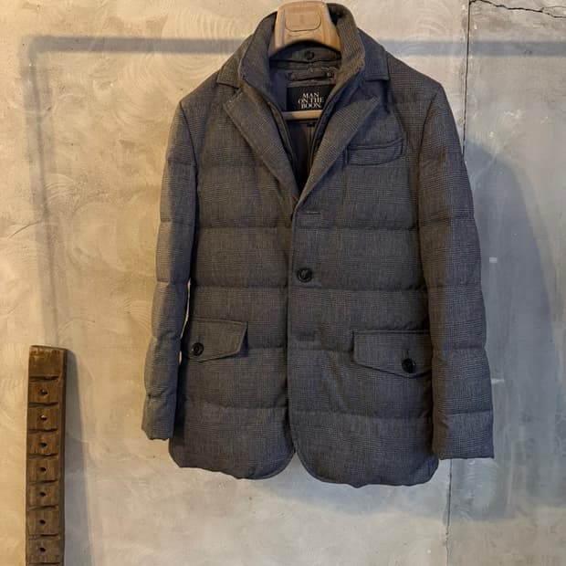 맨온더분 구스다운 패딩 자켓 슬림100