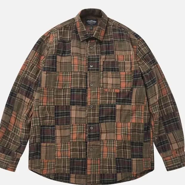 프리즘웍스 브라우니 패치워크 셔츠  XL