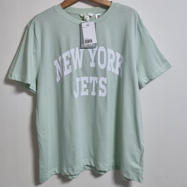새상품) M ) H&M NFL 민트 반팔티
