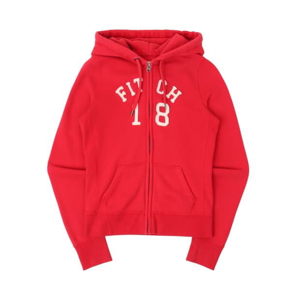 아베크롬비 피치 레드 후드집업