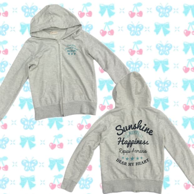 repipi armario 프린팅 후드집업  하트 데코라 러블리 히메갸루