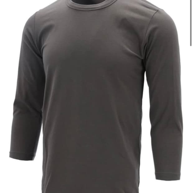 layered three quater sleeve charcoal