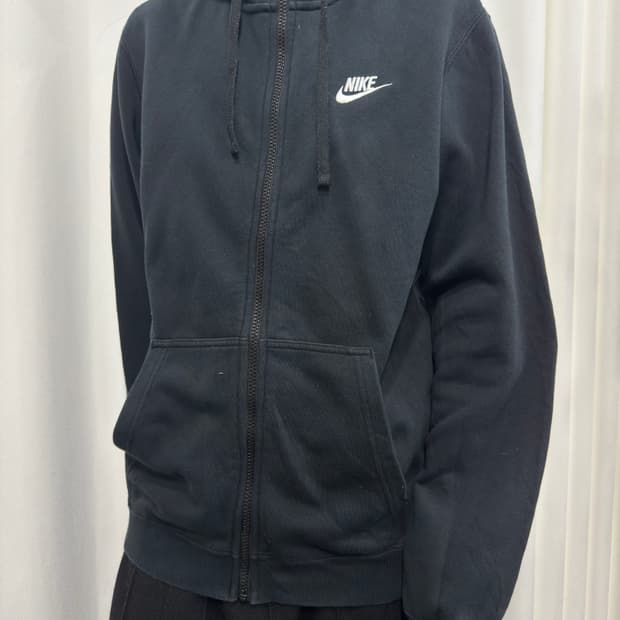 nike logo hood zipup