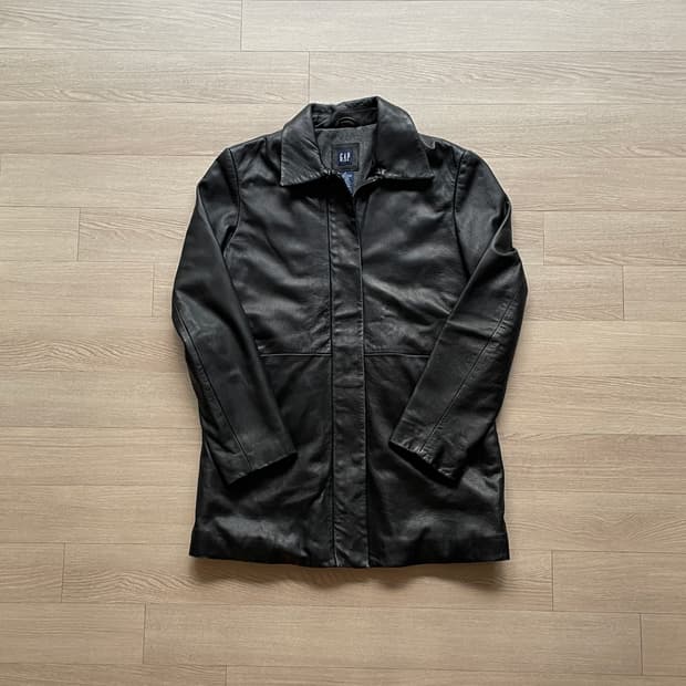 90s 올드갭 우먼스 레더 카코트 gap carcoat