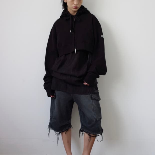 Seo 버뮤다 데님 카고 팬츠