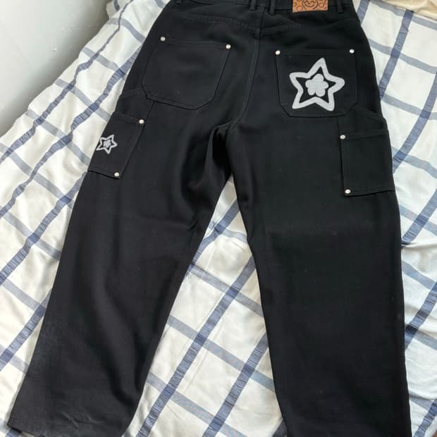 Star team 더블니 카펜터 팬츠 32 블랙