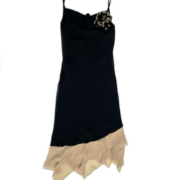 sheo 슬립 배색 원피스