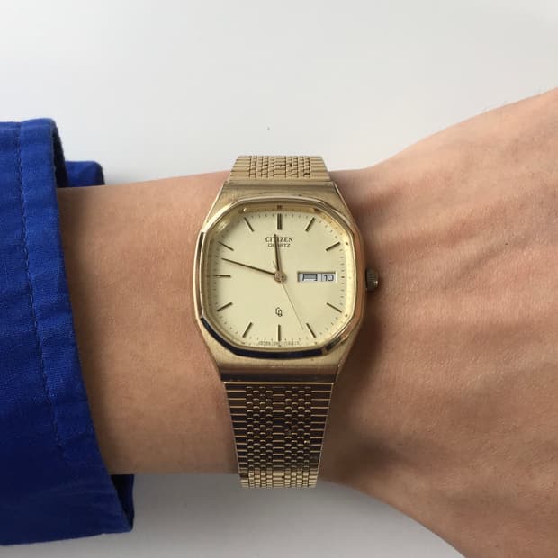 80s citizen octagon gold day-date