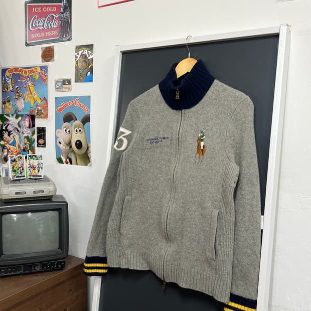 Polo Ralph Lauren 램스울 빅포니 니트 집업