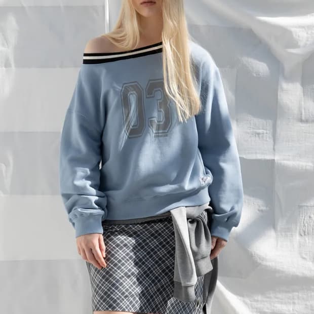 디망쉬 원숄더 맨투맨 SPORTY OVERSIZE SWEATSHIRT