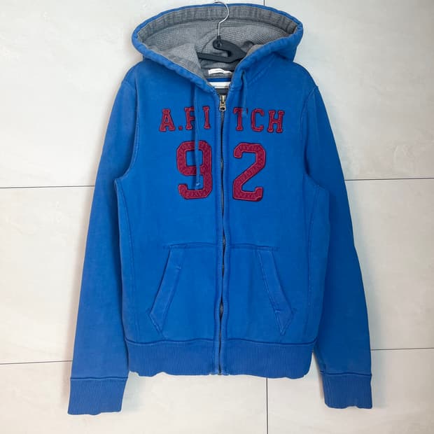 아베크롬비 스펠로고 블루 후드집업 (L) 