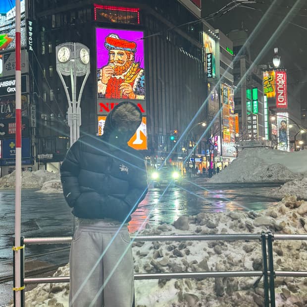 스투시 마이크로 립스탑 다운 파카 블랙