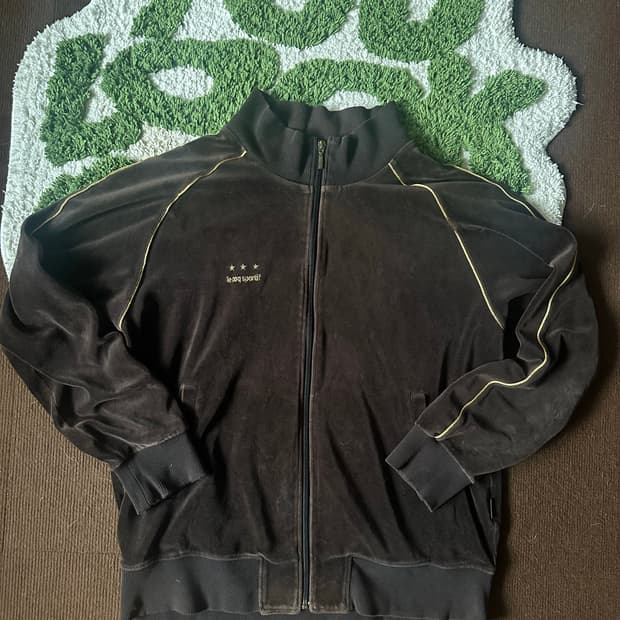 르꼬끄 벨벳 트랙탑 져지 브라운 y2k