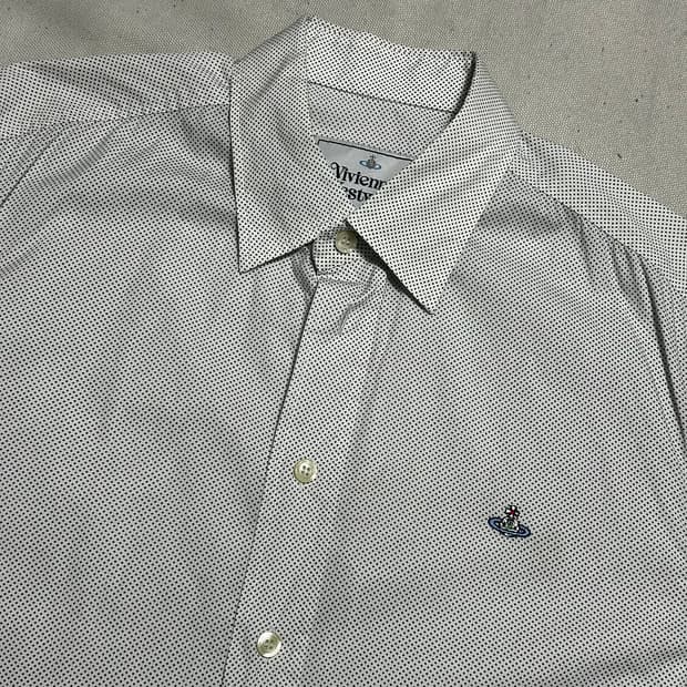 1 비비안웨스트우드 도트 패턴 코튼 셔츠