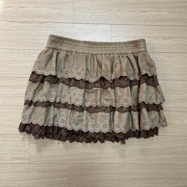 모리걸 스타일 빈티지 스커트