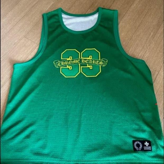 크롬하츠 리버시블 메쉬 나시 그린/화이트 L 백화점판