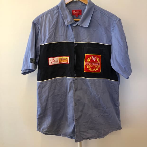 슈프림 14SS Formula 레이싱 반팔 셔츠 L