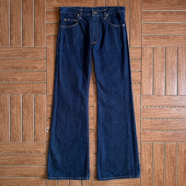 70‘s Kentux bell-bottom talon zip denim