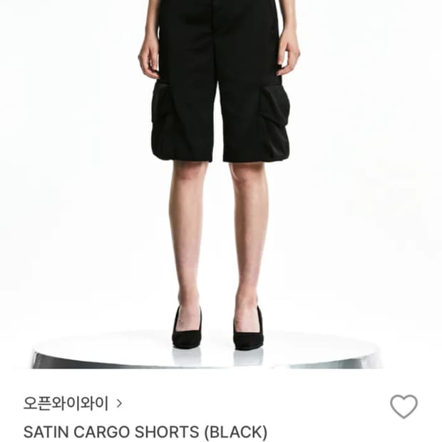 더오픈프로덕트 SATIN CARGO SHORTS (BLACK)