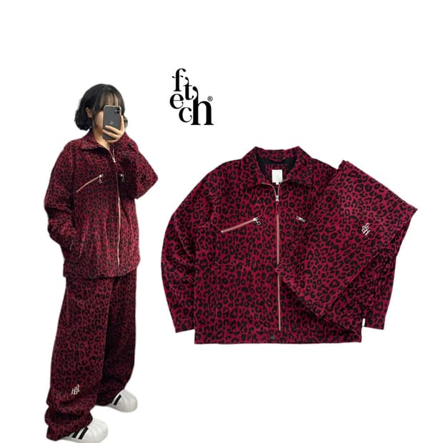 페치 레오파드 코듀로이 셋업 세트