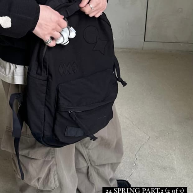 폴리테루 유즈드 백팩 워시드 블랙 초판