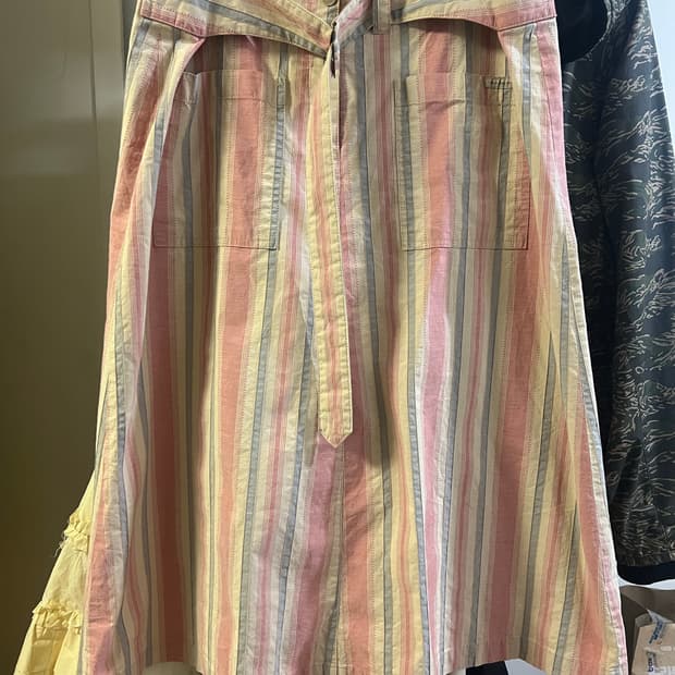 캘빈클라인 빈티지 스트라이프 코튼 스커트