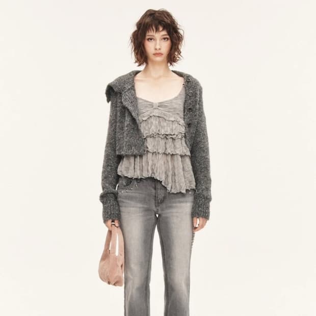 쓰리타임즈 almond cardigan 아몬드 가디건