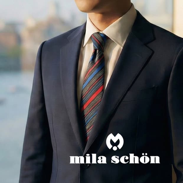 밀라숀 실크 블랙 스트라이프 패턴 넥타이 8.8cm A+등급 K1727
