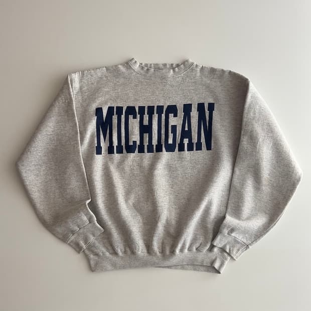 90s USA 빈티지 미시간 레터링 스웻셔츠 L
