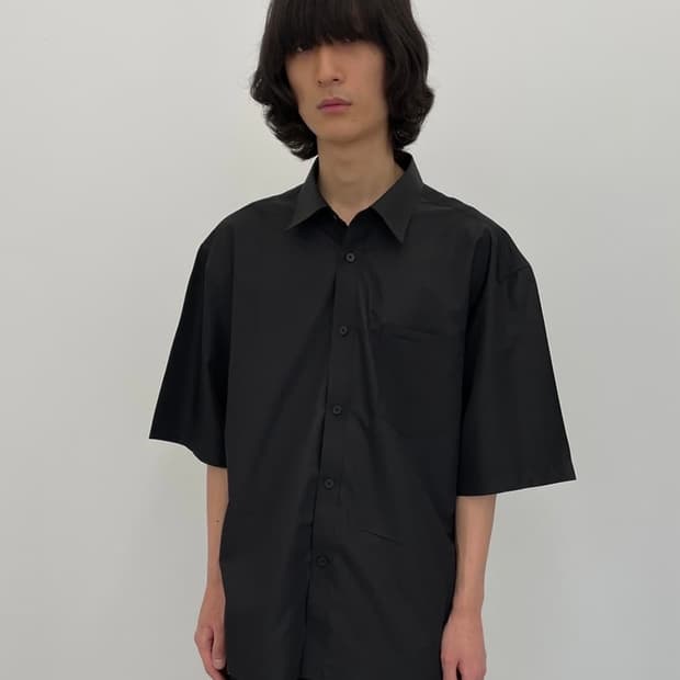 구민성 나일론 반팔 셔츠 블랙 L