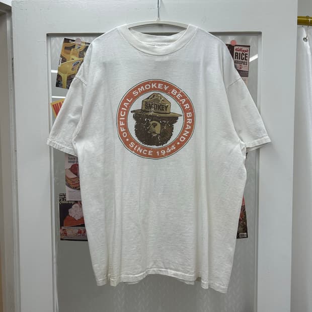 90s 스모키베어 Smokey Bear USA 싱글스티치 빈티지 반팔 X
