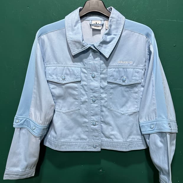 아디다스 크롭 컨버터블자켓 S