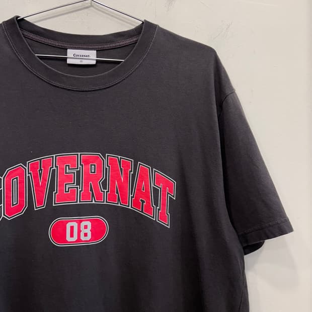 커버낫 빅나염로고 코튼 오버핏 반팔티