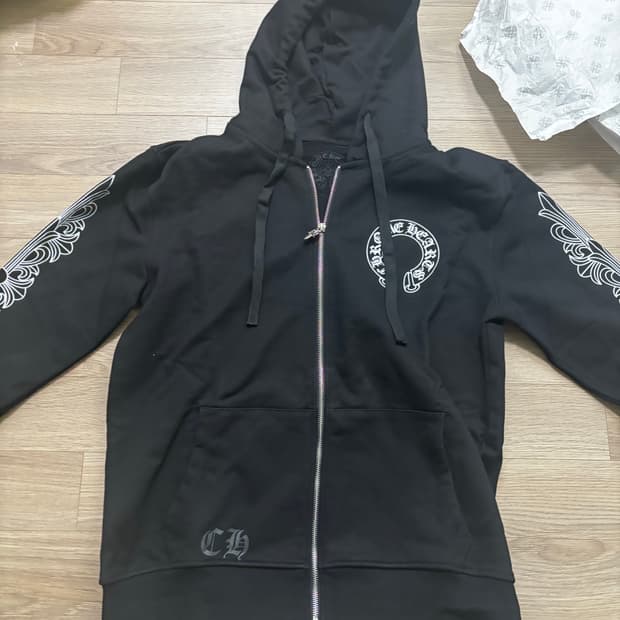 크롬하츠 홀스슈 플로랄 후드집업 낙오프