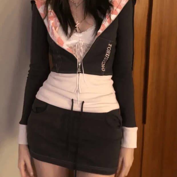 포어링 베베 카고 트레이닝 후드집업 BEBE CAGO 차콜