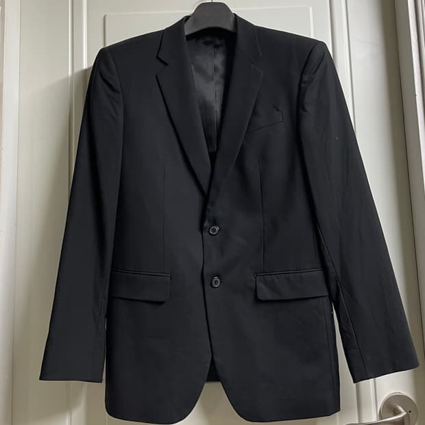 티아이포맨(T.I FOR MEN) 블랙 울 100% 싱글 자켓/ 마이