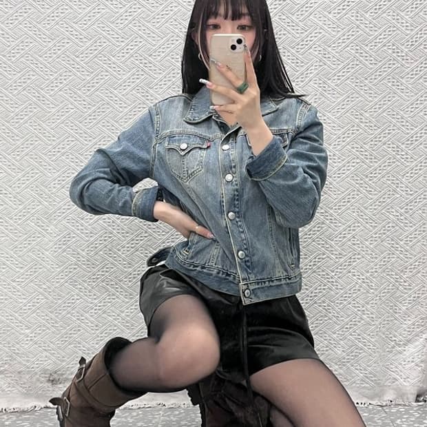 리바이스 웨스턴 빈티지 트러커 슬림핏 데님자켓 M C12732