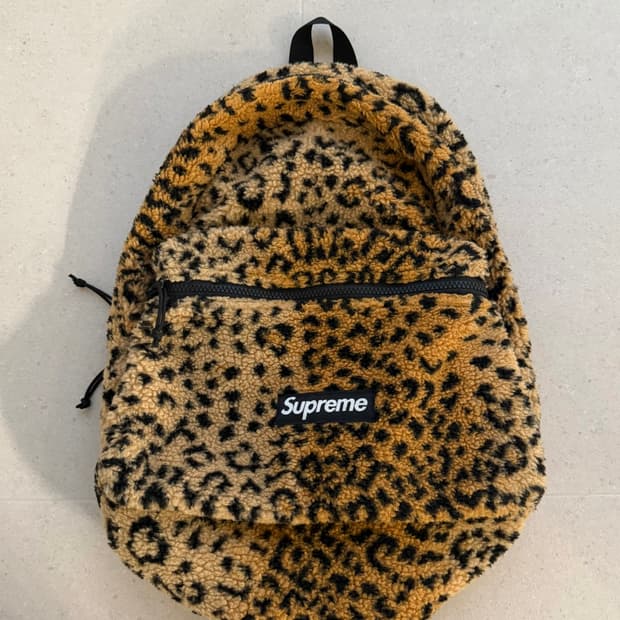 슈프림 fw17 레오파드 백팩