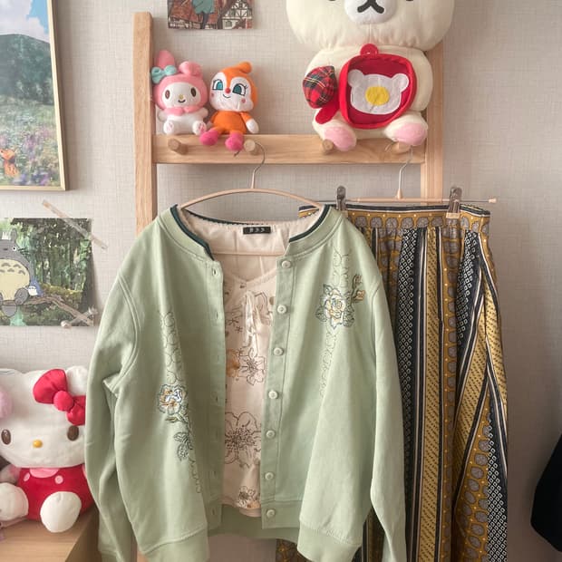 빈티지 민트 모리걸 set 💚🍀💛