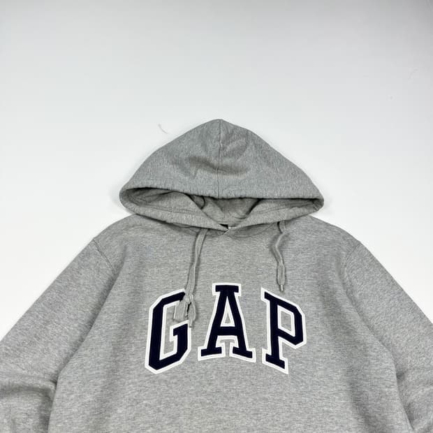 갭 GAP 빅로고 그레이 후드 티 (L)