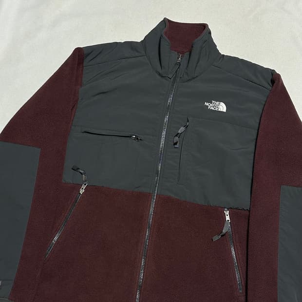 M 노스페이스 버건디 플리스 