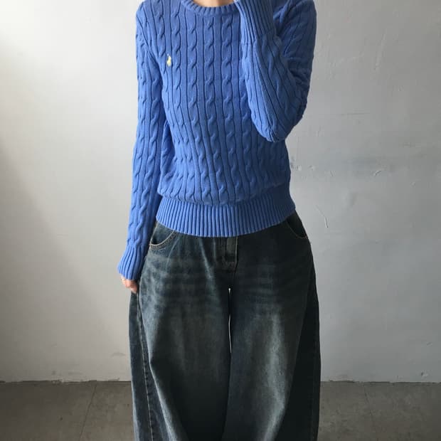 폴로 랄프로렌 케이블 니트