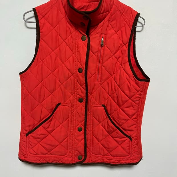 랄프로렌 퀼팅 조끼 레드